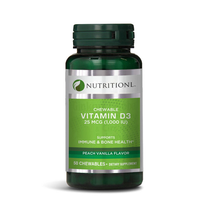Nutritionl Chewable Vitamin D3 50 Chews Nutritionl