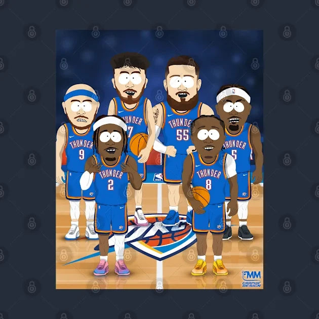 Okc Thunder South Park Digital Illustration Hoodie