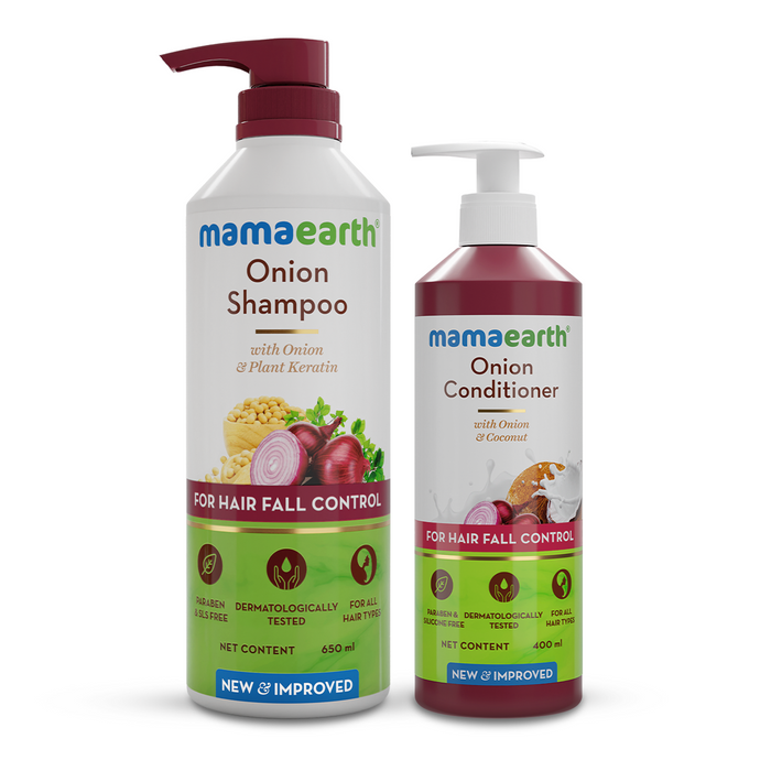 Onion Hair Fall Control Combo -  650 ml + 400 ml