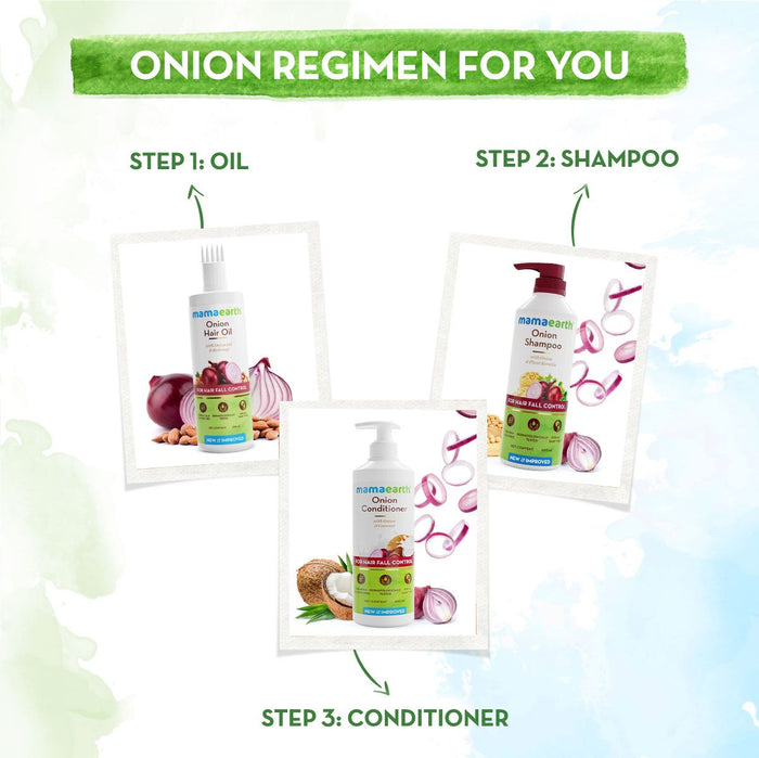 Onion Healthy Hair Kit - 250 ml + 650 ml + 400 ml