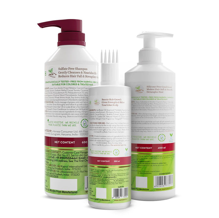 Onion Healthy Hair Kit - 250 ml + 650 ml + 400 ml