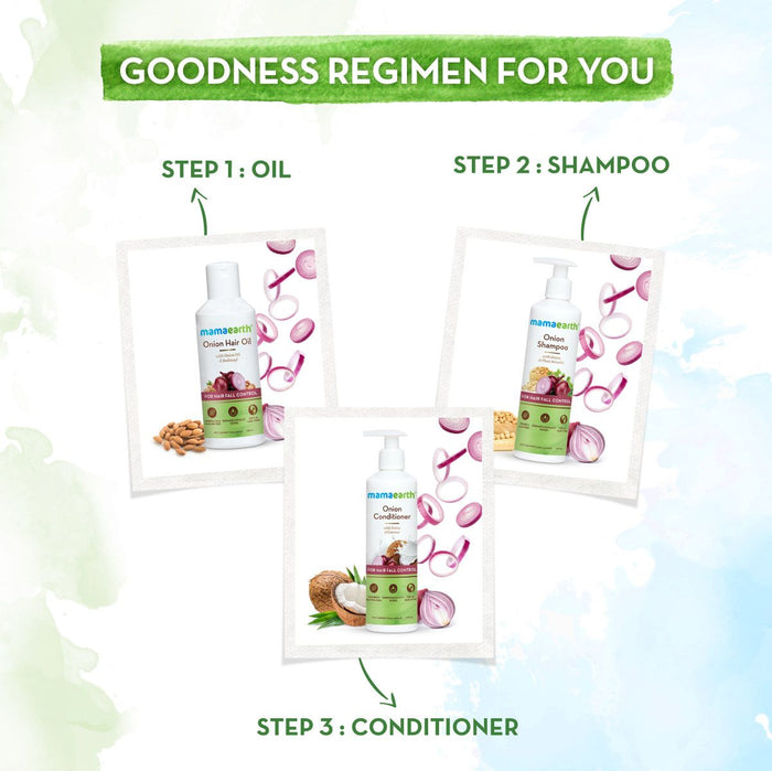 Mamaearth onion shampoo hair care routine