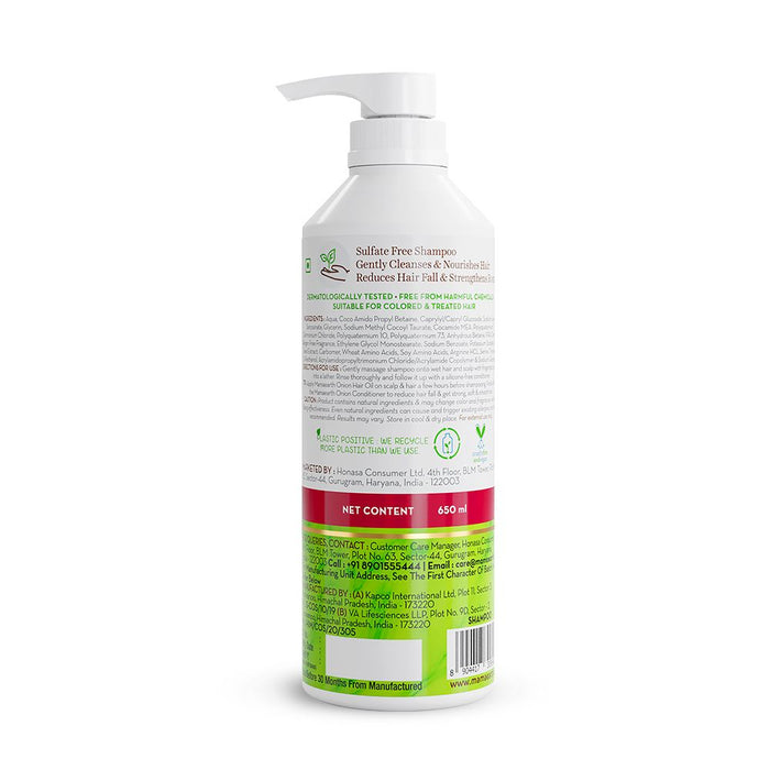 Mamaearth onion shampoo back