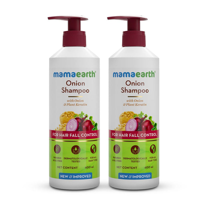 Mamaearth onion shampoo duo pack for hair fall control