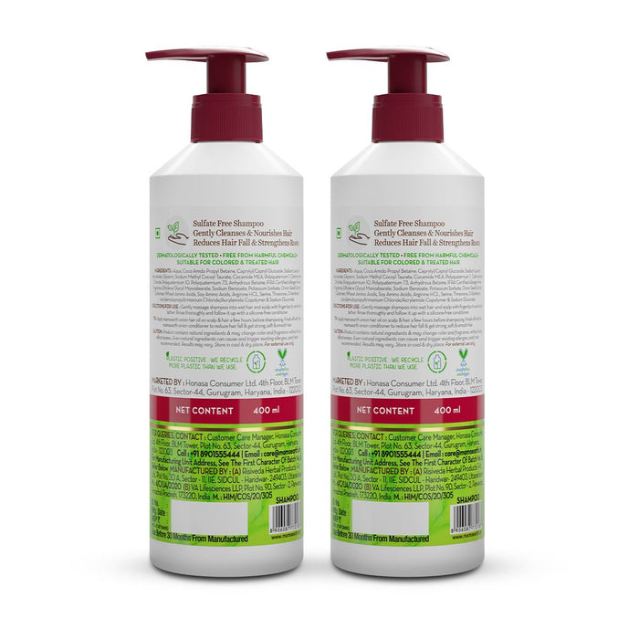 Mamaearth onion shampoo pack back side product details
