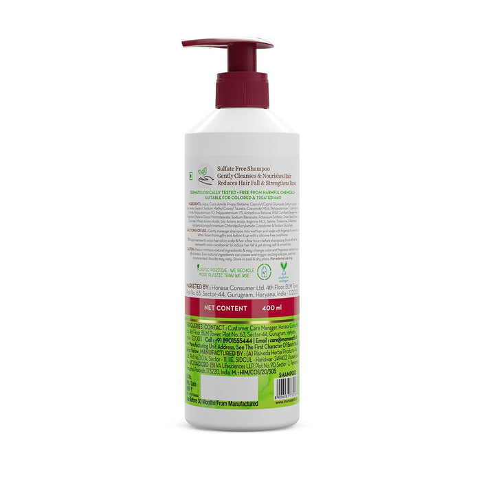 Mamaearth onion shampoo back label