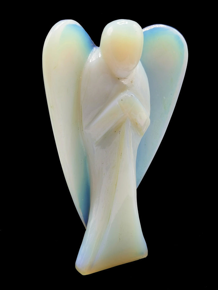 Opalite Angel figurine - Crystal Healing / Reiki / Chakra - 6.5 inches and 480 gms (1.06 lb) | Home Decor