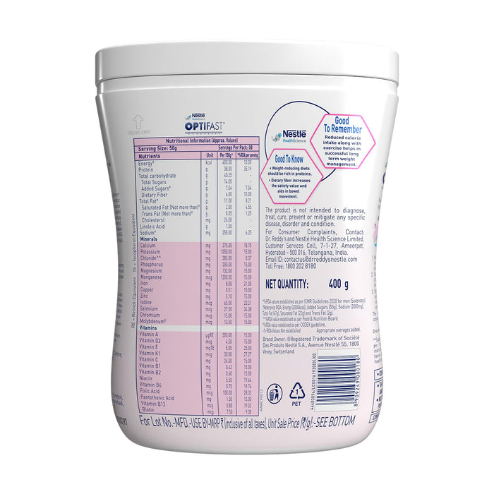 Optifast Weight Management Shake | Strawberry Flavour | Scientifically Designed Weight Loss Diet | Meal Replacement Shake for Weight Loss | 400g Jar
