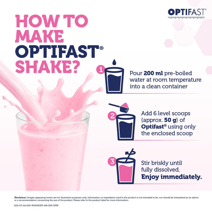 Optifast Weight Management Shake | Strawberry Flavour | Scientifically Designed Weight Loss Diet | Meal Replacement Shake for Weight Loss | 400g Jar