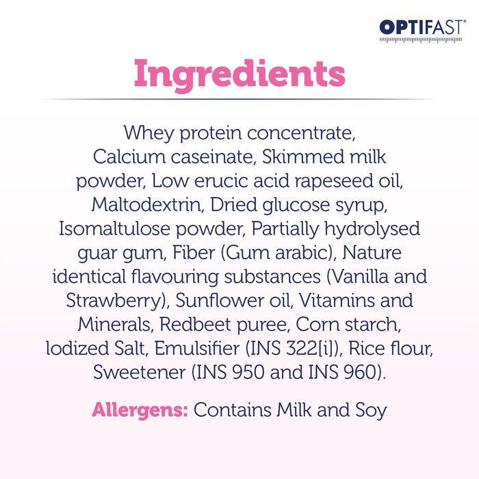 Optifast Weight Management Shake | Strawberry Flavour | Scientifically Designed Weight Loss Diet | Meal Replacement Shake for Weight Loss | 400g Jar