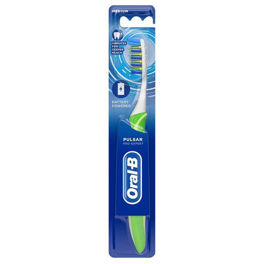 Oral-B Pro-Expert Pulsar Battery Powered Medium Toothbrush, 1 Piece - Makkah Pharmacy