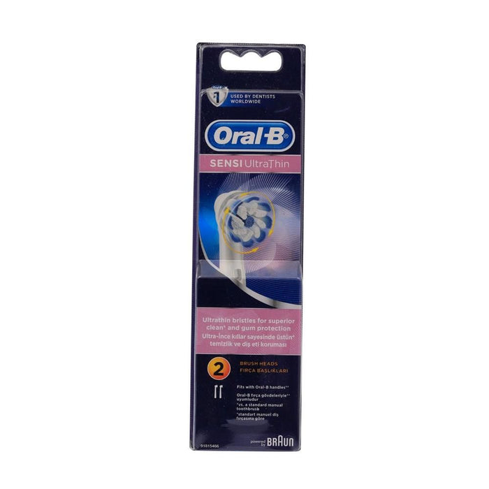 Oral-B Sensi Ultrathin Replacement Toothbrush Heads, 2 Pieces - Makkah Pharmacy