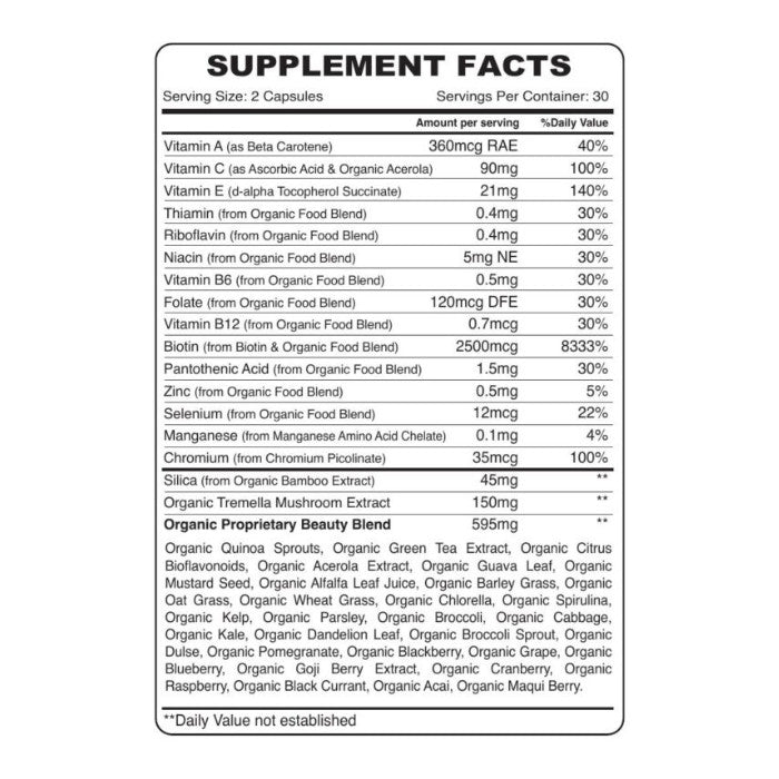 Organic Earth Plant Collagen Builder 60 Capsules – Vegan Collagen Support Organic Earth