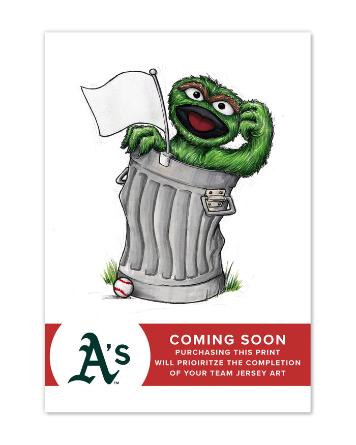 Oscar Rep Your Colours x MLB Athletics Limited Edition Art Print