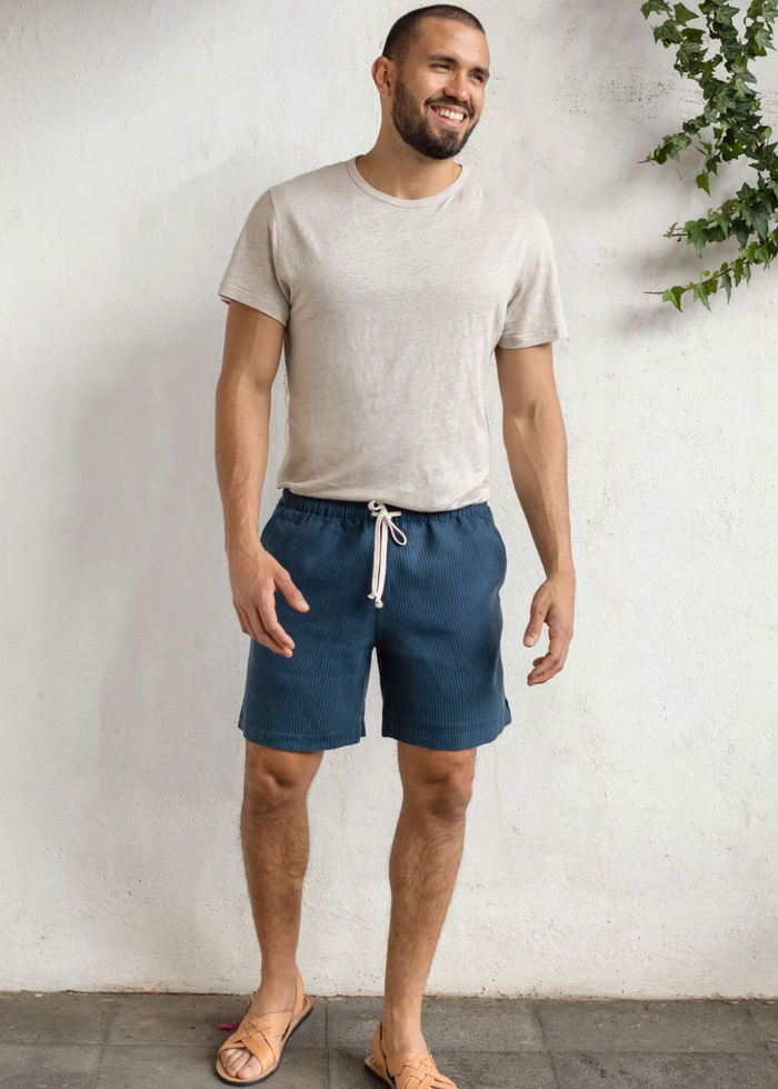 Overdye Dusk Linen Bo Shorts