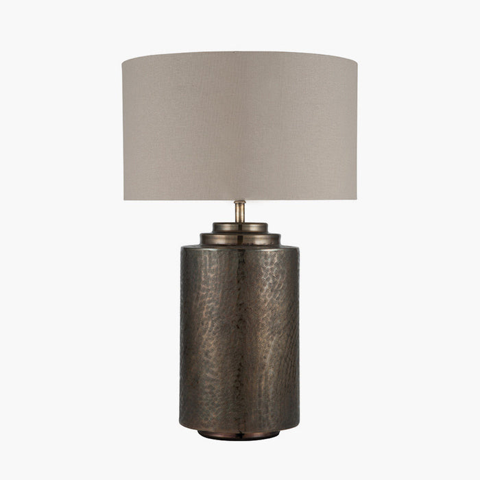 Pacific Zuri Large Antique Brass Metal Pot Table Lamp 30-472-BO
