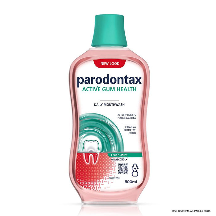Parodontax Active Gum Health Daily Mouthwash Mint Flavor, 500ml - Makkah Pharmacy