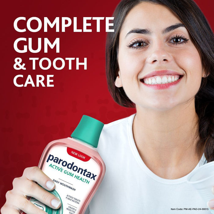 Parodontax Active Gum Health Daily Mouthwash Mint Flavor, 500ml - Makkah Pharmacy