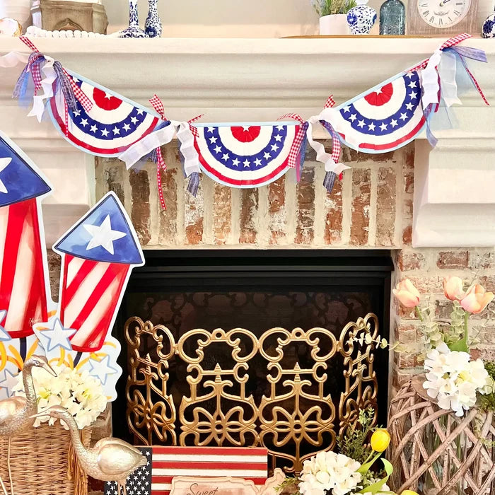 Patriotic Bunting Garland Panels