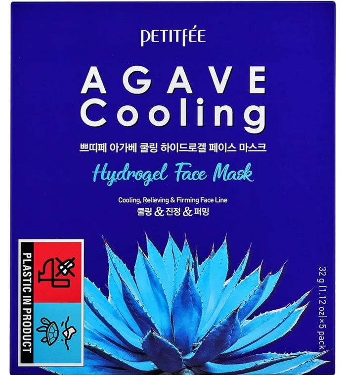Petitfee Agave Cooling Hydrogel Beauty Face Mask 5 Sheets - 1.12 oz (32 g) Each