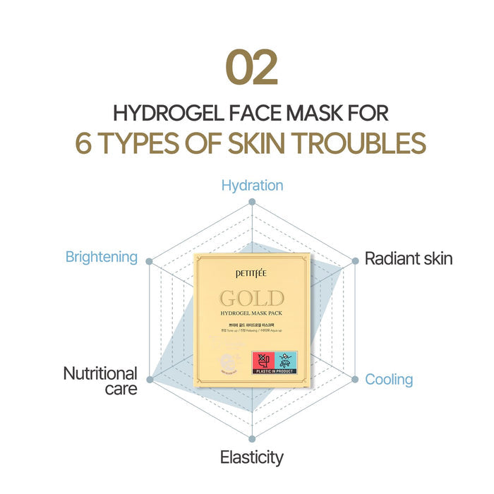 Petitfee Gold Hydrogel Mask Pack 5