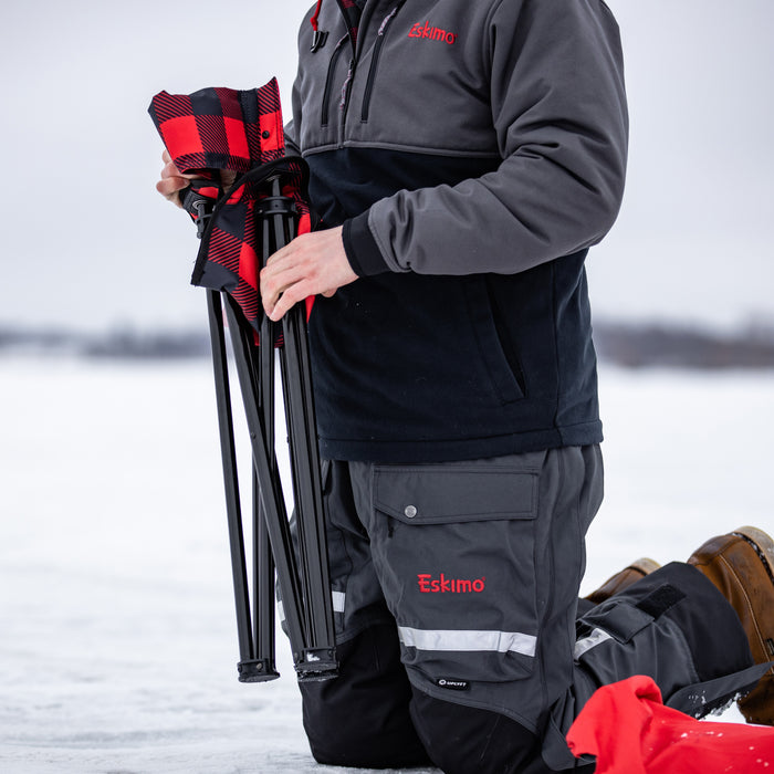 Plaid Folding Ice Chair