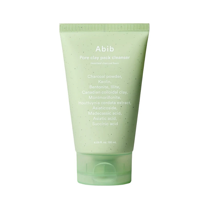 Abib Pore Clay Pack Cleanser Heartleaf Charcoal Foam Nudie Glow Australia