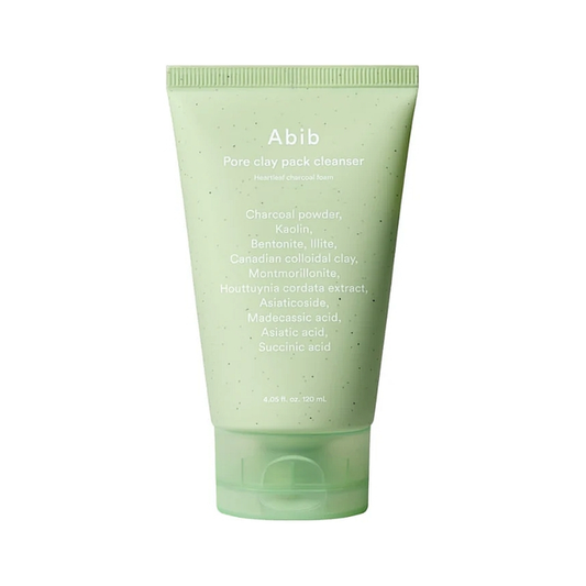 Abib Pore Clay Pack Cleanser Heartleaf Charcoal Foam Nudie Glow Australia