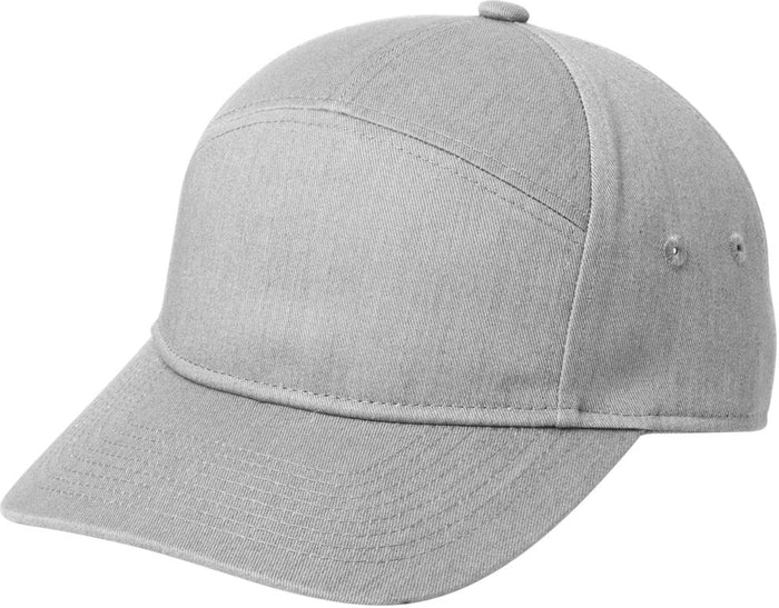 no-logo Port Authority 7-Panel Cap-Port Authority-Heather Grey-OSFA-Thread Logic