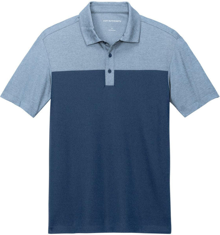 Port Authority Fine Pique Blend Blocked Polo
