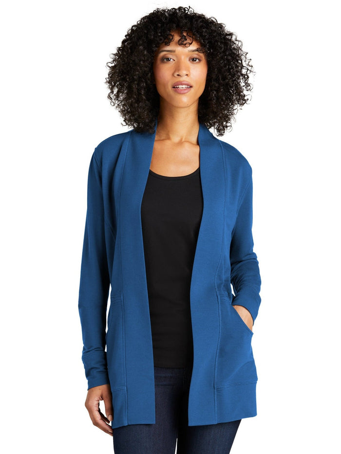 no-logo Port Authority Ladies Microterry Cardigan-Regular-Port Authority-Thread Logic
