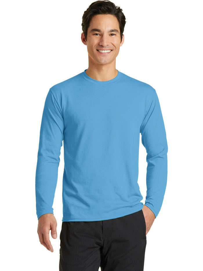 no-logo Port & Company Long Sleeve Performance Blend Tee-Regular-Port & Company-Thread Logic