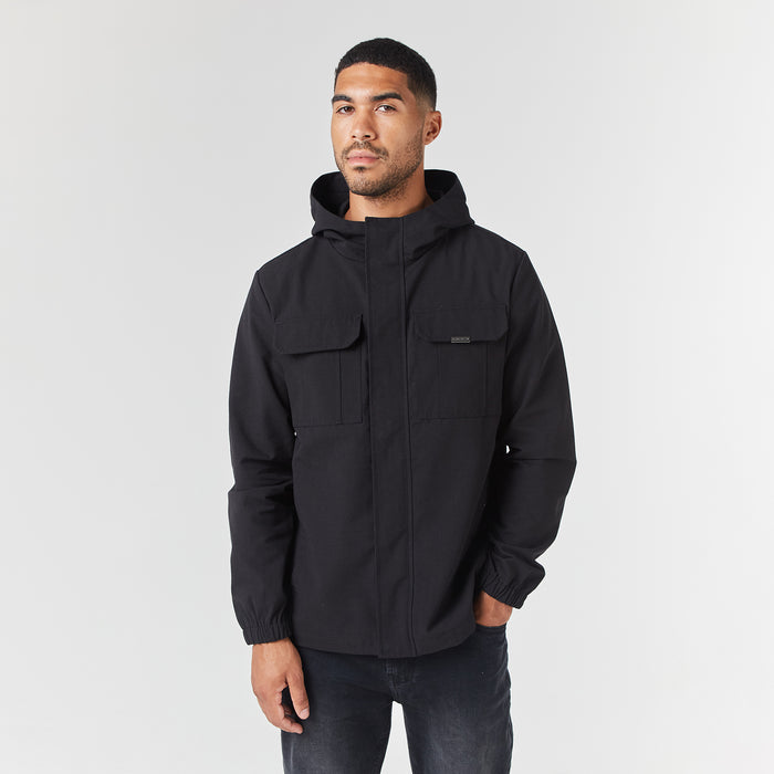 Men's Black Premium Ripstop Jacket  Closure London  Front View