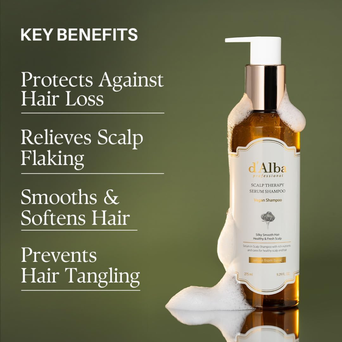 D'Alba Piedmont Professional Repairing Scalp Therapy Serum Shampoo Nudie Glow Australia