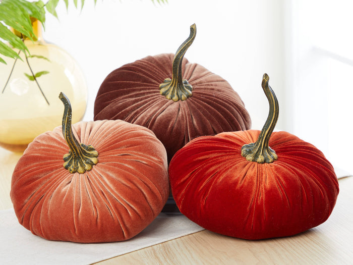Pumpkin Extra Large Velvet, Fall Accent, Halloween, Tabletop