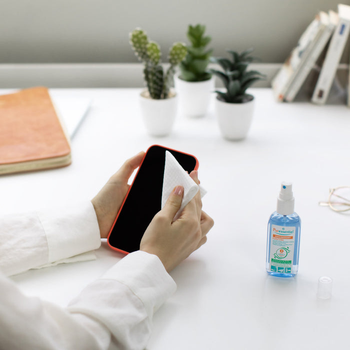 Puressentiel Purifying Antibacterial Lotion Spray Hands & Surfaces with 3 Essential Oils 80ml Puressentiel
