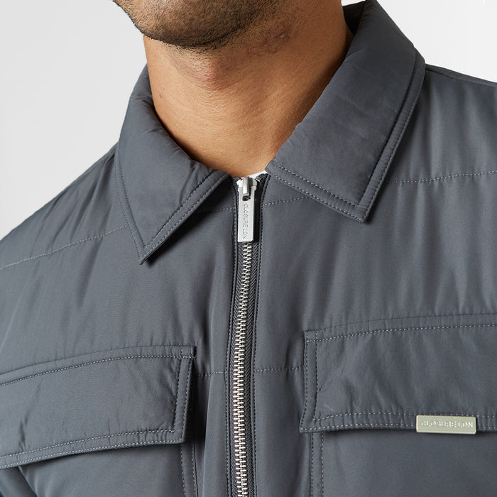 Quilted Overshirt Jacket | Charcoal