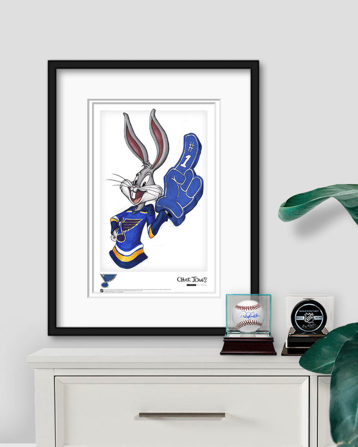 Rabbit Hockey Fan x NHL Blues Bugs Bunny Limited Edition Art Print