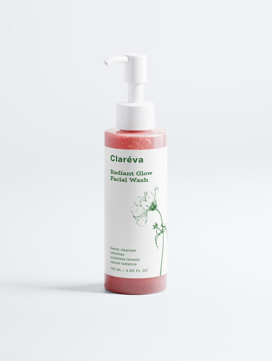 Radiant Glow Facial Wash 145ml – Cleanser by Claréva