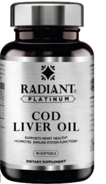 Radiant Platinum Cod Liver Oil 90 Softgels Radiant Platinum