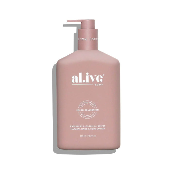 al.ive body Raspberry Blossom & Juniper Hand & Body Lotion Nudie Glow Australia