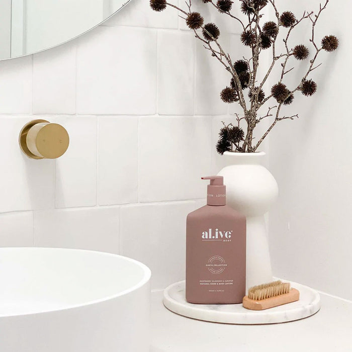 al.ive body Raspberry Blossom & Juniper Hand & Body Lotion Nudie Glow Australia