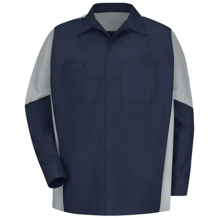 Red Kap® Men's Long Sleeve Two-Tone Crew Shirt - SY10