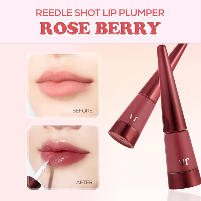 VT Cosmetics Reedle Shot Lip Plumper Roseberry Nudie Glow Australia