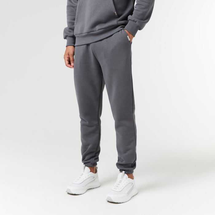 Men's  Graphite Relaxed Fit Cuffed Jogger  Closure London  Front View