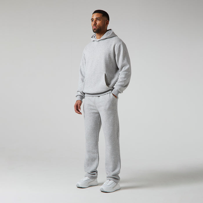 Relaxed Fit Hoodie | Grey Marl