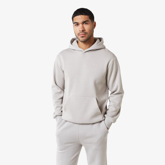 Men's  Stone Relaxed Fit Hoodie  Closure London  Front View
