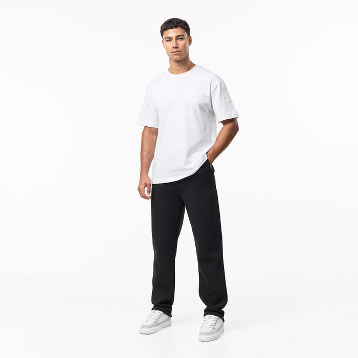 Relaxed Fit Open Hem Jogger | Black