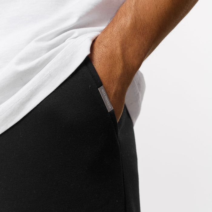 Relaxed Fit Open Hem Jogger | Black