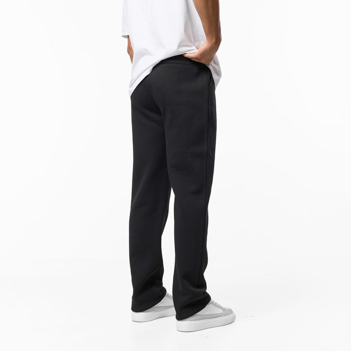 Relaxed Fit Open Hem Jogger | Black